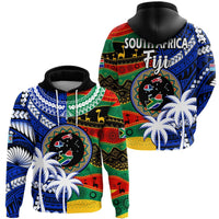 Indigenous South Africa Mixed Fiji Palm Tapa Hoodie LT9 - Polynesian Pride