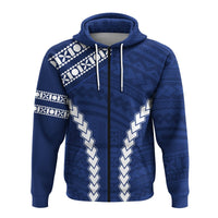 Fiji Navy Zip Hoodie LT13 - Polynesian Pride