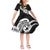 Polynesia Family Matching Outfits Short Sleeve Bodycon Dress And Hawaiian Shirt Plumeria With Tribal Pattern Black Vibes LT14 - Polynesian Pride