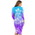 Polynesian Pride Plumeria Flowers Long Sleeve Dress Polynesian Tribal Gradient Purple LT9 - Polynesian Pride