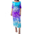 Polynesian Pride Plumeria Flowers Puletasi Dress Polynesian Tribal Gradient Purple LT9 Long Dress Gradient Purple - Polynesian Pride