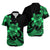 Polynesian Couple Outfits Plumeria Flowers Matching Dress and Hawaiian Shirt Polynesian Tribal Green Vibe LT9 - Polynesian Pride