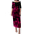 Polynesian Pride Plumeria Flowers Puletasi Dress Polynesian Tribal Pink Vibe LT9 Long Dress Pink - Polynesian Pride