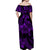 Polynesian Couple Outfits Plumeria Flowers Matching Dress and Hawaiian Shirt Polynesian Tribal Purple Vibe LT9 - Polynesian Pride