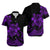 Polynesian Couple Outfits Plumeria Flowers Matching Dress and Hawaiian Shirt Polynesian Tribal Purple Vibe LT9 - Polynesian Pride