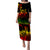 Polynesian Pride Plumeria Flowers Puletasi Dress Polynesian Tribal Reggae Vibe LT9 Long Dress Reggae - Polynesian Pride