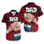 Fathers Day Samoa Polynesian Islands Matching Dress and Hawaiian Shirt Dad Ou Te Alofa Ia Te Oe Tama Red LT9 - Polynesian Pride