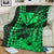 Hawaii Sea Turtle Blanket Polynesia Kakau with Kanaka Maoli Green LT9 Green - Polynesian Pride