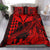 Hawaii Sea Turtle Bedding Set Polynesia Kakau with Kanaka Maoli Red LT9 Red - Polynesian Pride