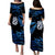 Matariki New Zealand Puletasi Dress Manaia with Paua Shell - Blue LT9 - Polynesian Pride