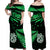 Matching Outfits For Couples Maori Couples Long Dress and Hawaiian Shirt Matariki Stars Manaia with Paua Shell - Green LT9 - Polynesian Pride