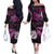 Matariki New Zealand Long Sleeve Dress Manaia with Paua Shell - Pink LT9 - Polynesian Pride