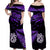 Matching Outfits For Couples Maori Couples Long Dress and Hawaiian Shirt Matariki Stars Manaia with Paua Shell - Purple LT9 - Polynesian Pride