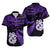 Matching Outfits For Couples Maori Couples Long Dress and Hawaiian Shirt Matariki Stars Manaia with Paua Shell - Purple LT9 - Polynesian Pride