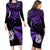 Couples Matching Hawaiian Outfits Matariki New Zealand Couples Bodycon Dress Hawaiian Shirt Manaia with Paua Shell - Purple LT9 - Polynesian Pride