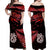 Matching Outfits For Couples Maori Couples Long Dress and Hawaiian Shirt Matariki Stars Manaia with Paua Shell - Red LT9 - Polynesian Pride