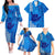 Strong Maui Family Matching Off Shoulder Long Sleeve Dress and Hawaiian Shirt Good Living Hawaii with Shaka Sign Kakau Tribal Blue LT9 Blue - Polynesian Pride