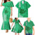 Strong Maui Family Mermaid Dress and Hawaiian Shirt Good Living Hawaii with Shaka Sign Kakau Tribal Green LT9 Green - Polynesian Pride