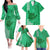 Strong Maui Family Matching Off Shoulder Long Sleeve Dress and Hawaiian Shirt Good Living Hawaii with Shaka Sign Kakau Tribal Green LT9 Green - Polynesian Pride