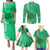 Strong Maui Family Matching Puletasi Dress and Hawaiian Shirt Good Living Hawaii with Shaka Sign Kakau Tribal Green LT9 - Polynesian Pride