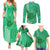 Strong Maui Family Matching Summer Maxi Dress and Hawaiian Shirt Good Living Hawaii with Shaka Sign Kakau Tribal Green LT9 - Polynesian Pride