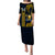 Hawaii Hilo High School Puletasi Dress Polynesian Kakau Pattern LT14 Long Dress Gold - Polynesian Pride