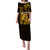 Personalised Hawaii Mililani High School Puletasi Dress Polynesian Kakau Pattern LT14 Long Dress Gold - Polynesian Pride