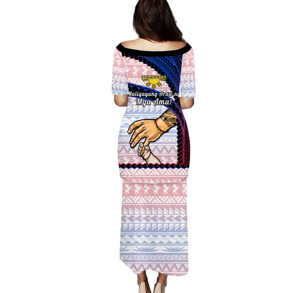 Polynesian Pride Father Day Philippines Puletasi Dress Filipino Pattern Maligayang Araw ng Mga Ama LT14 - Polynesian Pride