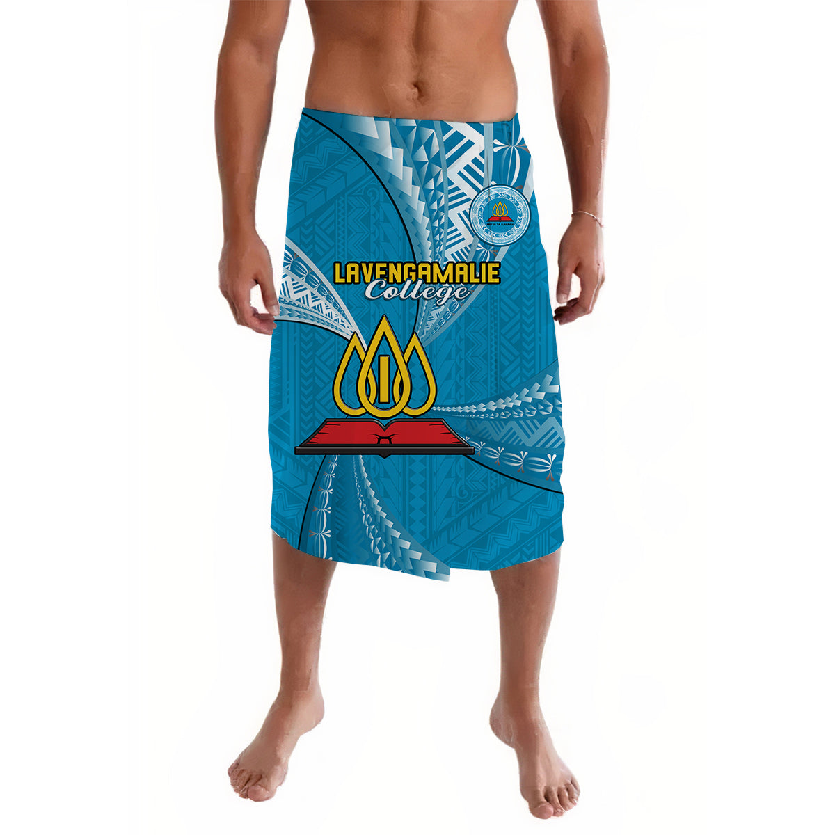 Tonga Lavengamalie College Lavalava Tongan Ngatu Pattern LT14 Blue - Polynesian Pride