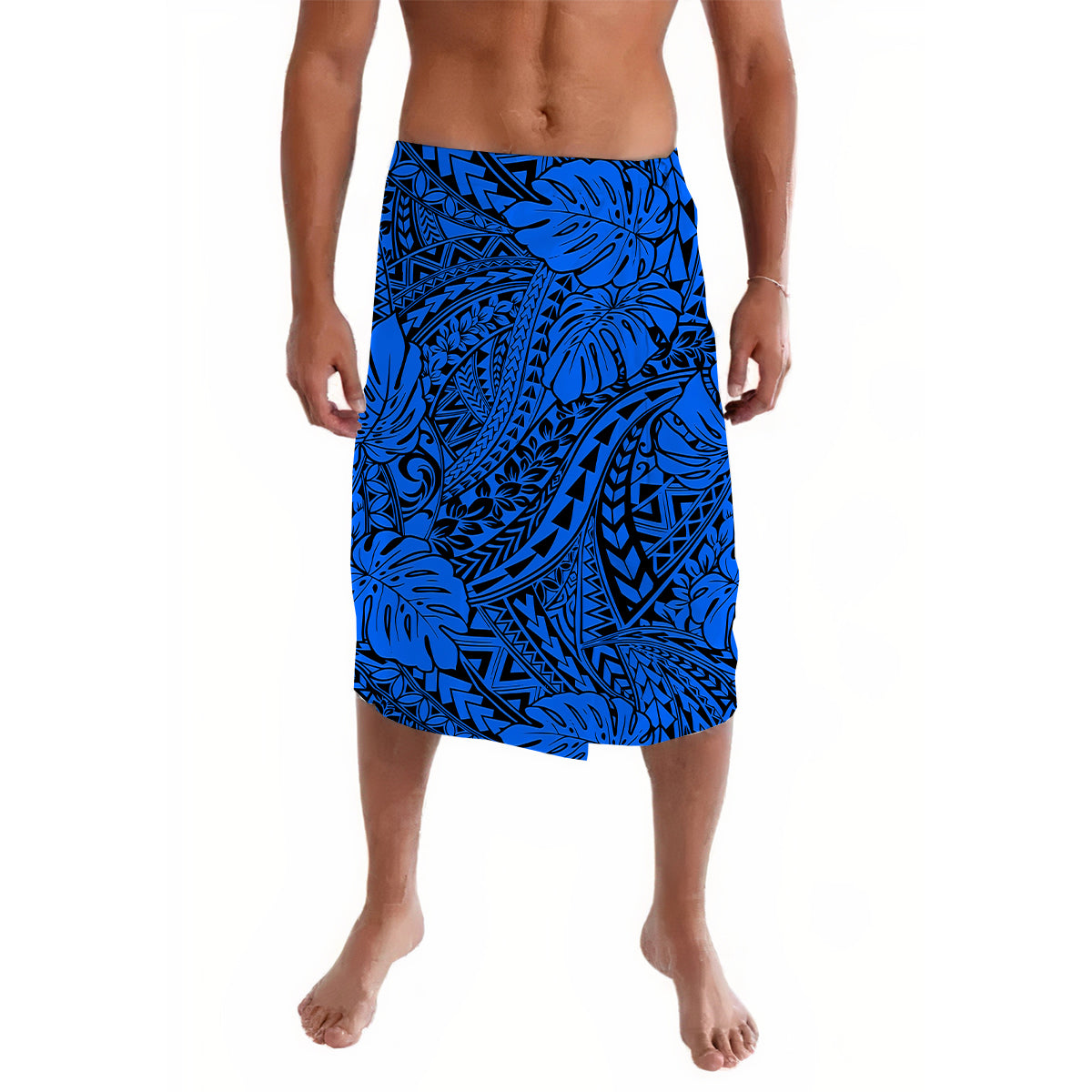 Hawaii Lavalava Polynesiann Tribal Art Blue LT14 Blue - Polynesian Pride