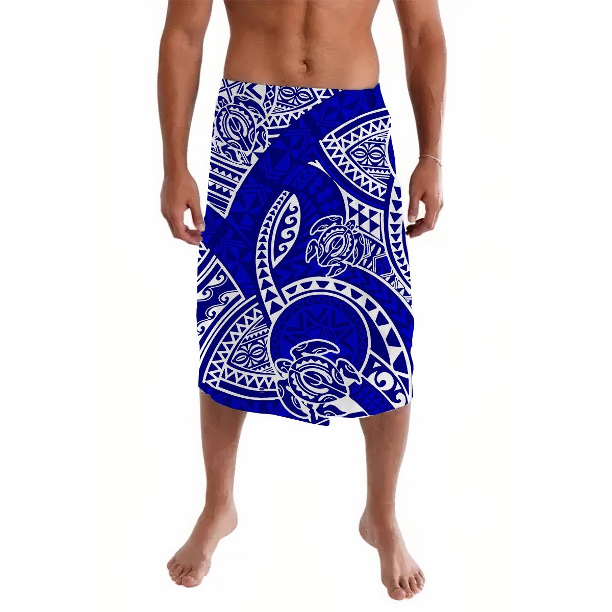 Hawaii Lavalava Hawaiian Tribal Honu Blue Version LT14 Blue - Polynesian Pride