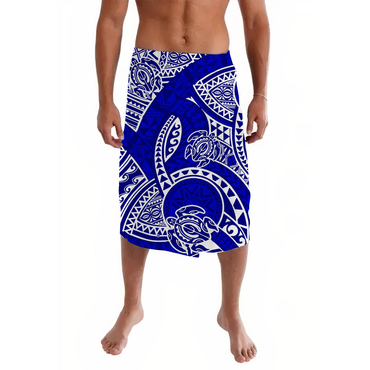 Hawaii Lavalava Hawaiian Tribal Honu Blue Version LT14 Blue - Polynesian Pride