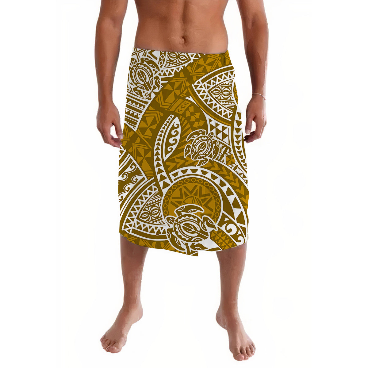 Hawaii Lavalava Hawaiian Tribal Honu Gold Version LT14 Gold - Polynesian Pride