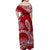 Hawaii Off Shoulder Long Dress Hawaiian Tribal Honu Red Version LT14 - Polynesian Pride