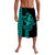 Polynesian Lavalava Hawaiian Warrior and Aloha Girl With Hammerhead Shark Tattoos Turquoise LT6 Lavalava Green - Polynesian Pride