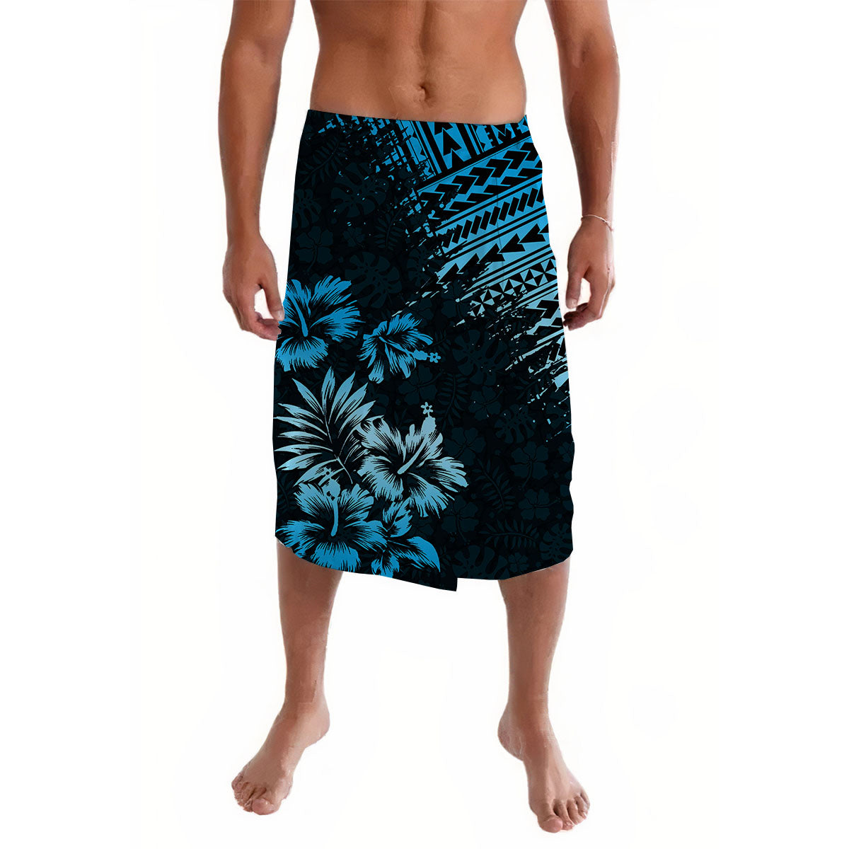 Hawaii Summer Lavalava Mix Polynesian Black Blue LT6 Blue - Polynesian Pride