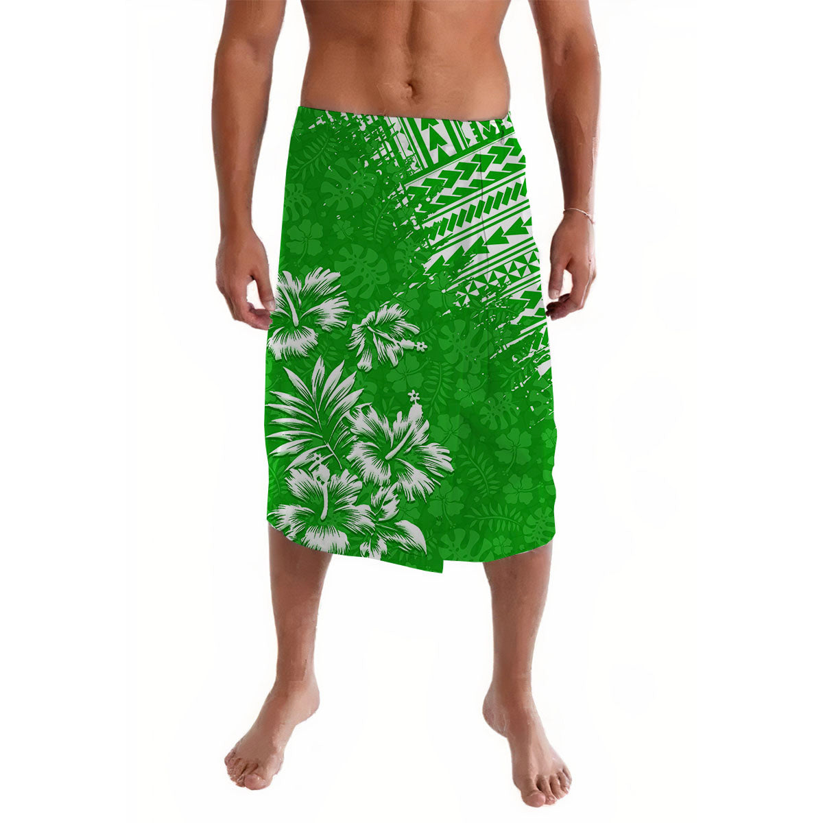 Hawaii Summer Lavalava Mix Polynesian Green LT6 Green - Polynesian Pride