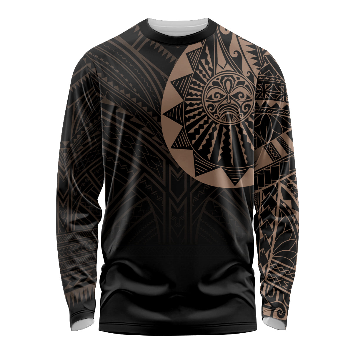 Polynesian Full Sleeve Tattoo Long Sleeves Shirt Blush Color LT7 Unisex Black - Polynesian Pride