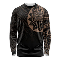 Polynesian Full Sleeve Tattoo Long Sleeves Shirt Blush Color LT7 Unisex Black - Polynesian Pride