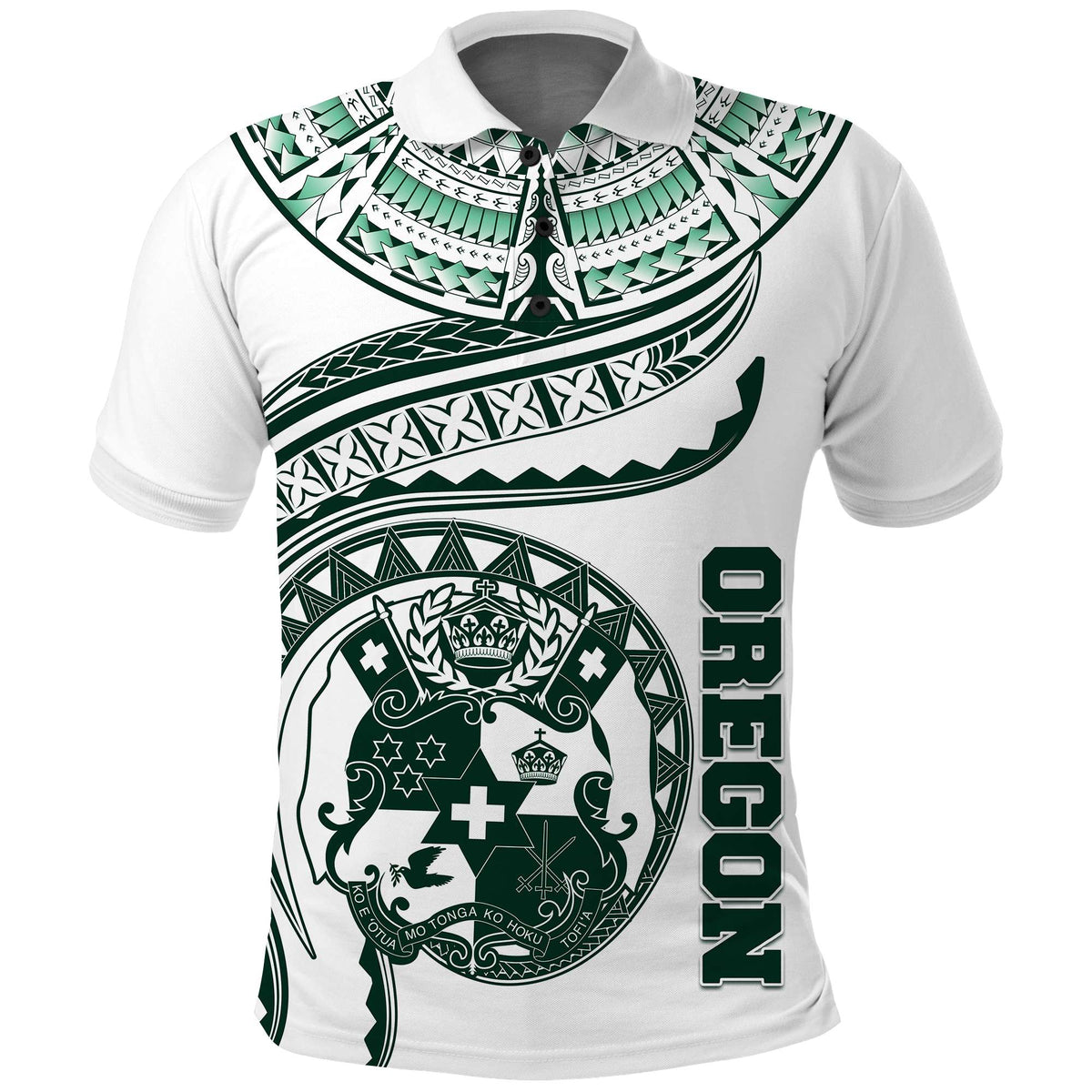 CUSTOMER REQUEST - OREGON - 15/04/2025 - Polo Shirt - LT05 White - Polynesian Pride