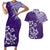Hawaii Summer Couples Matching Outfits Combo Bodycon Dress And Hawaii Shirt Mix Polynesian Purple LT6 - Polynesian Pride