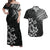 Hawaii Summer Matching Dress and Hawaiian Shirt Mix Polynesian Black LT6 Black - Polynesian Pride