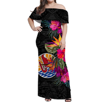 Tahiti Polynesian Hibiscus Matching Dress and Hawaiian Shirt LT12 - Polynesian Pride