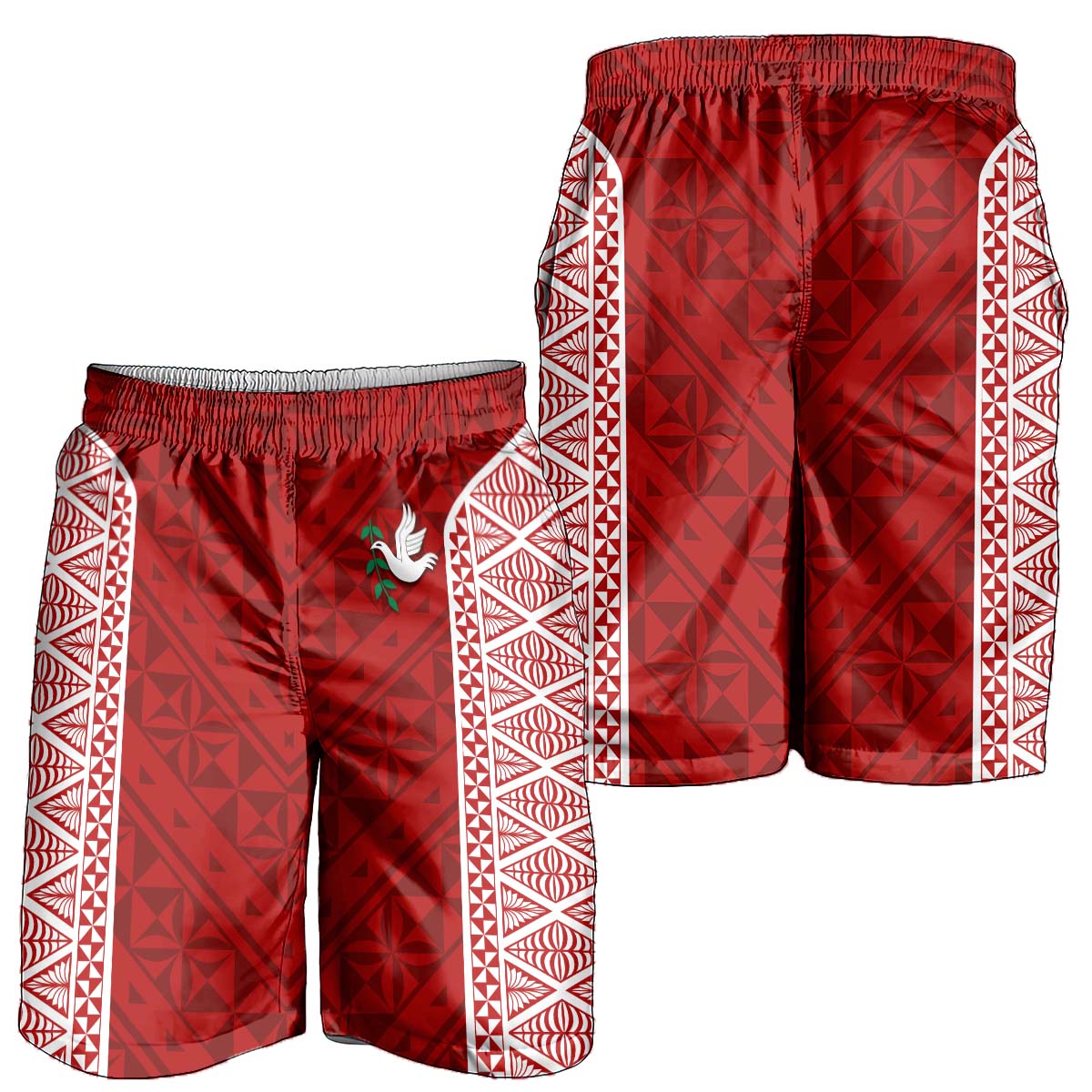 Tonga Rugby Kid's Shorts Ikale Tahi Champions World Cup 2023 LT7 Red - Polynesian Pride