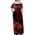 Polynesian Matching Dress and Hawaiian Shirt Hawaii Kakau Kanaka with Tribal Hammerhead Shark Red LT14 - Polynesian Pride