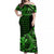 Polynesian Matching Dress and Hawaiian Shirt Hawaii Kakau Kanaka with Tribal Hammerhead Shark Green LT14 - Polynesian Pride