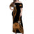 Tokelau Matching Dress and Hawaiian Shirt Tokelauan Tatau with Badge Gold LT14 - Polynesian Pride