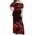 Polynesian Matching Dress and Hawaiian Shirt Hawaii Kakau Kanaka with Tribal Hammerhead Shark Red LT14 - Polynesian Pride