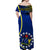 Personalised June 15 Mangaia Gospel Day Cook Islands Off Shoulder Long Dress Blue Version LT14 - Polynesian Pride