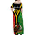 Personalised Vanuatu Off Shoulder Long Dress Kava Bowl Mix Sand Drawing Flag LT14 - Polynesian Pride